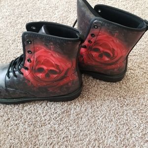 Women's skull boots